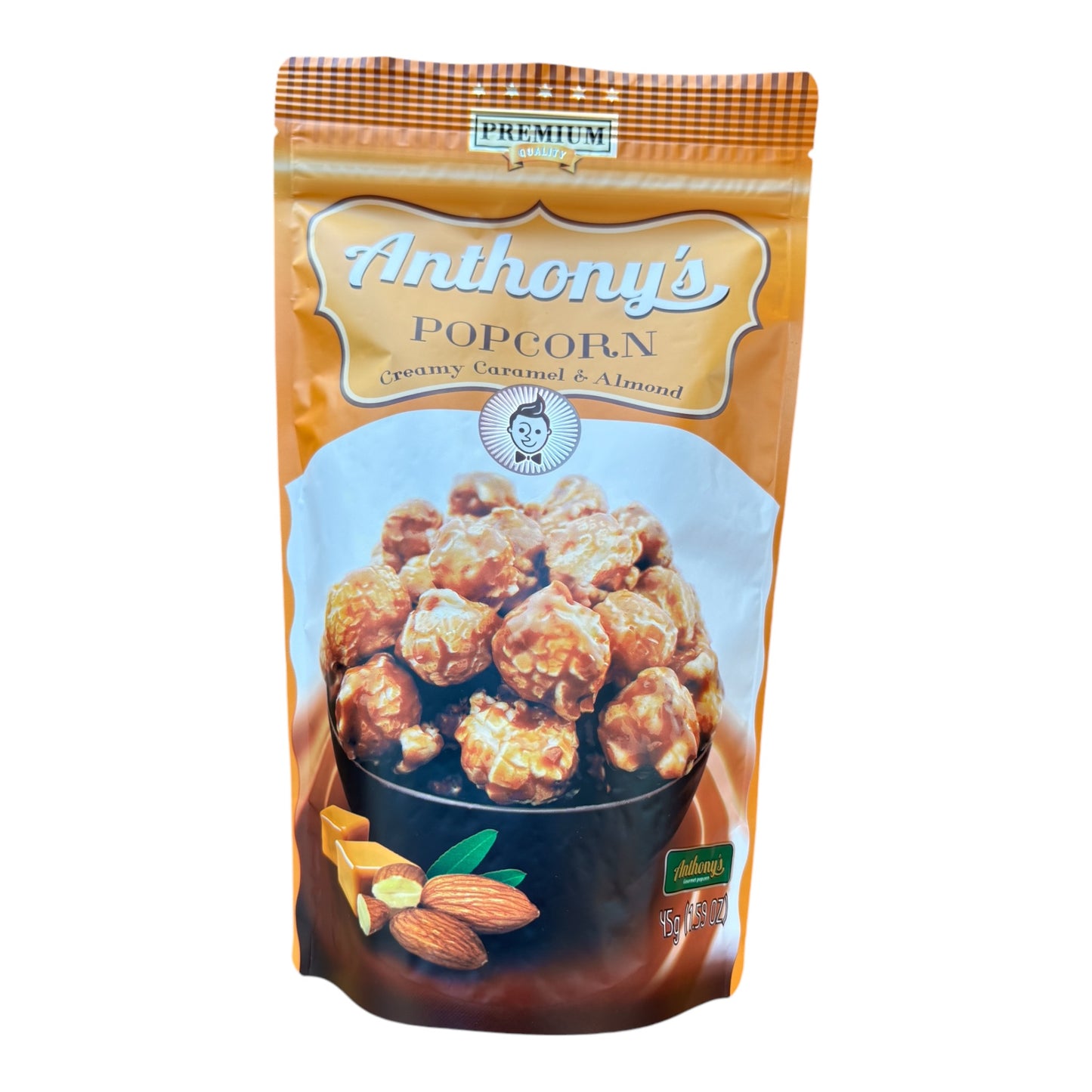 【とろとろキャラメルにクラッシュアーモンド】 「アンソニーズポップコーンキャラメル&アーモンド味」【賞味期限】26.5.2